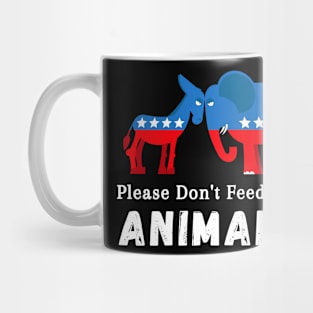 Vintage Distressed Please Don't Feed the Animals Liberals Mug